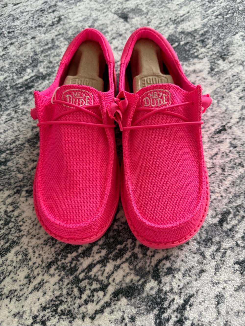 Hey Dude Bright Pink Slip-On Sneakers